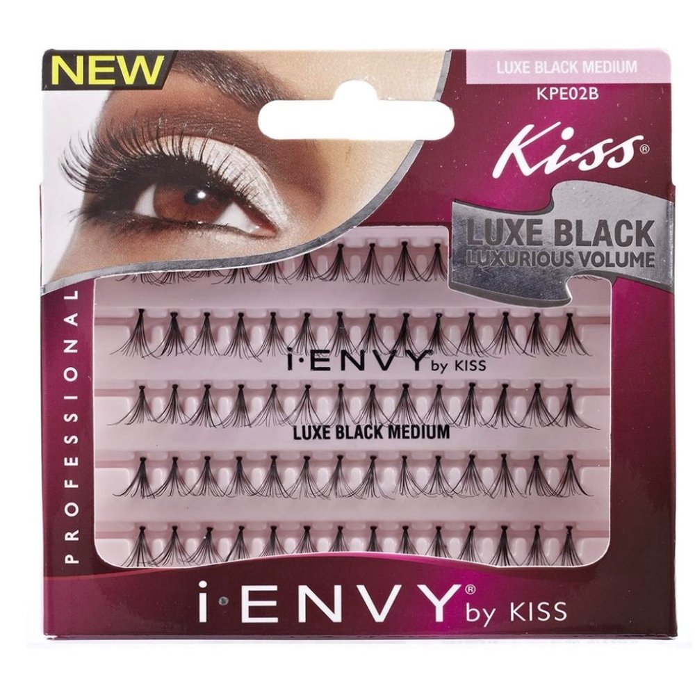 090.  KISS   i-Envy Luxe Black Medium Lashes by KISS